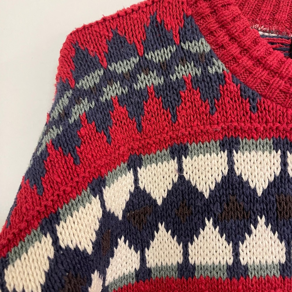 Vintage Eddie Bauer Geometric Sweater Holiday 80s Fall Retro Granola - Picture 6 of 11